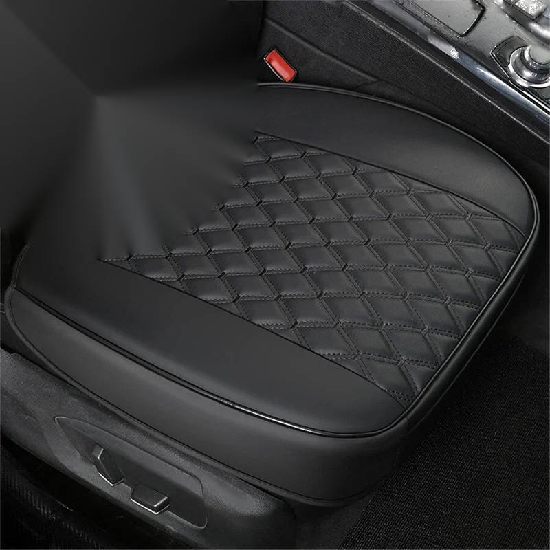 Car SUV Black PU Leather Front Seat Cover Cushion (Universal)