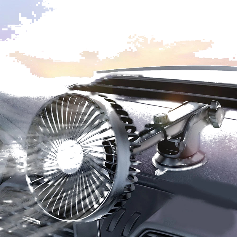 Desk USB Fan and Car Fan with Adjustable Speed Settings