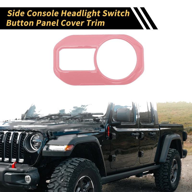 Jeep Gladiator JT (2020-2024) - Pink 1 Pc Headlight Button Panel Cover