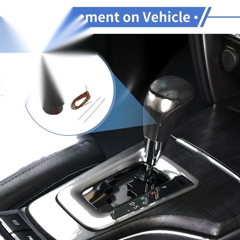 Toyota Camry Black Brown Faux Leather Gear Shift Knob Cover (2018-2023)
