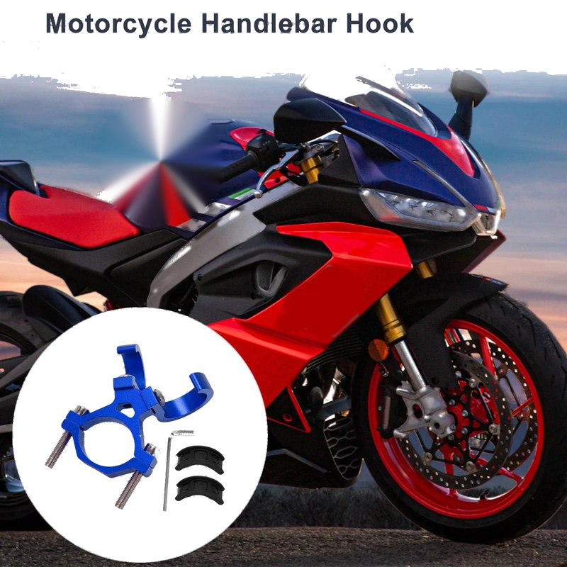 Motorcycle Arc Hanging Hook / Aluminum Alloy / Hexagon Wrench Screw Washer Blue