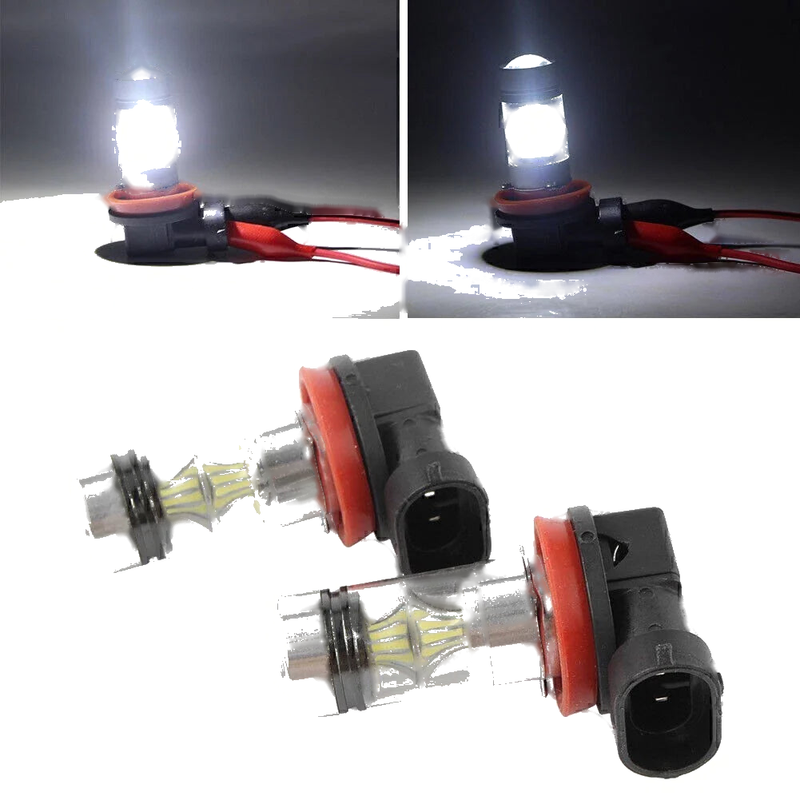 High Power 100W H8 H11 LED Fog Driving Light Bulbs  White
