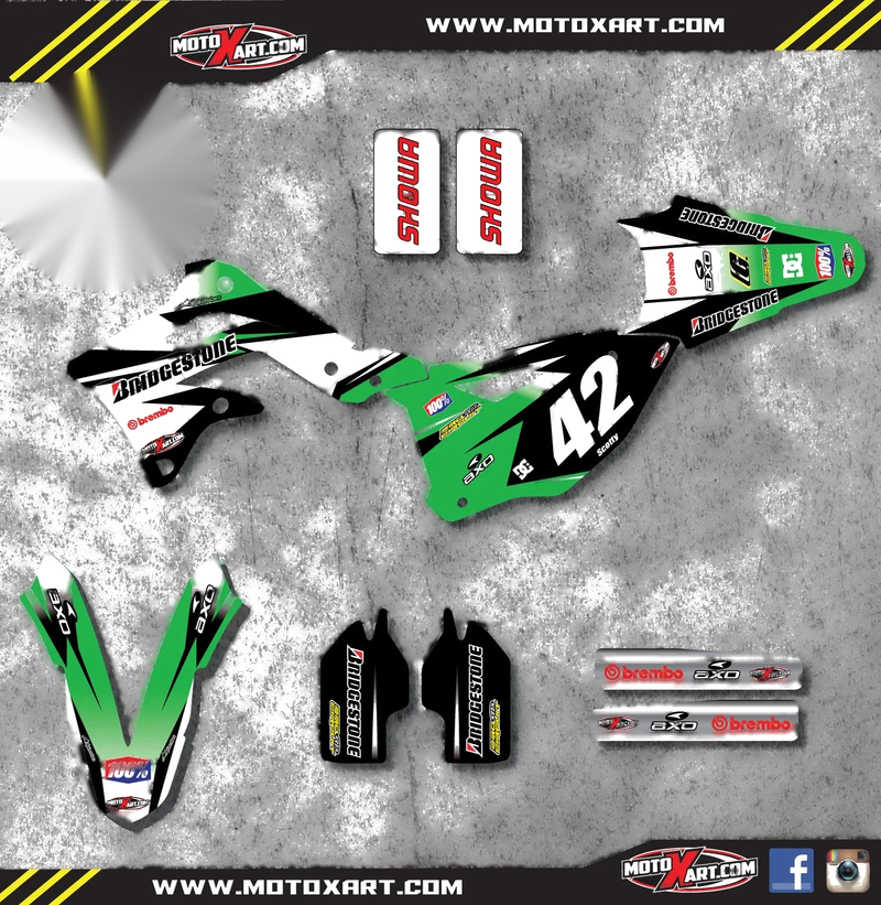 KXF 450 Full Graphics Kit Decals (2013-2015)