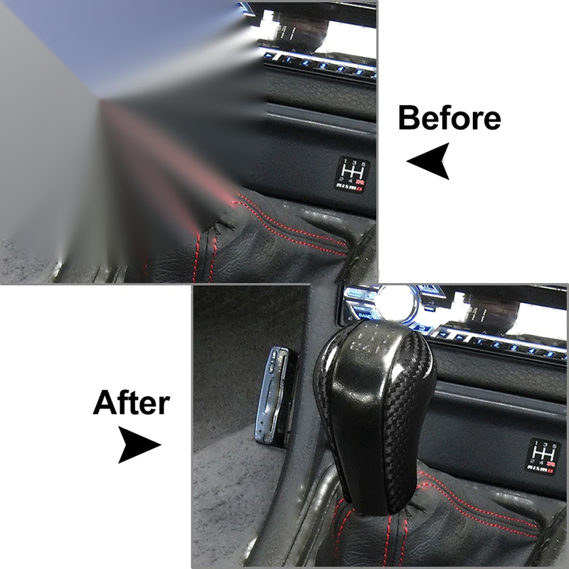 Nissan GTR R32 R33 R34 2 x Carbon Fiber Console Gear Shift Knob Covers