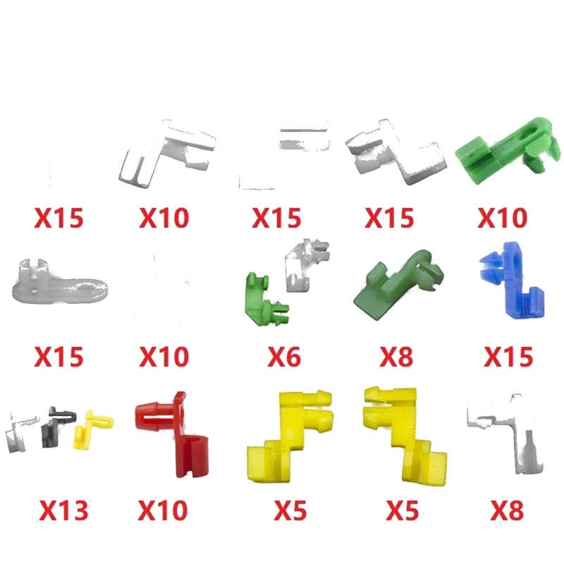 Auto Door Lock Rod Clip Retainer Assortment 160 x Mixed Plastic Fasteners