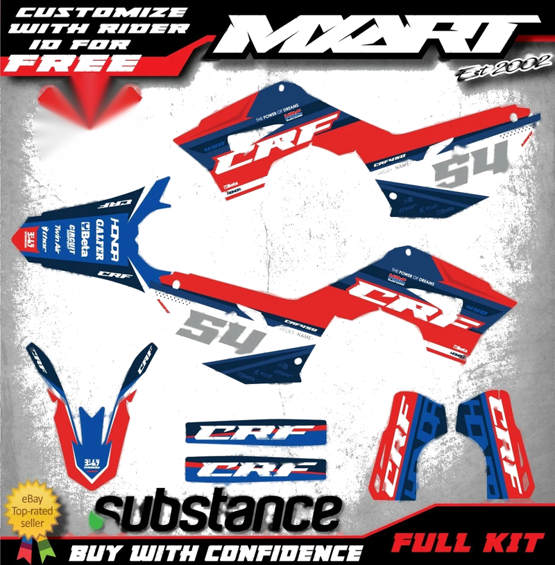 Honda CRF 250 (2017-2020) - FIERCE STYLE Stickers Full Custom Decal Kit