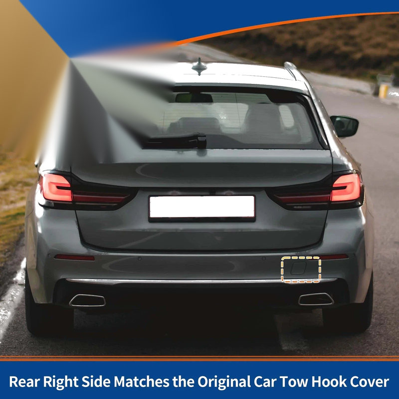 BMW 5-Series F10 LCI Rear Bumper Tow Hook Cover (2014-2017)