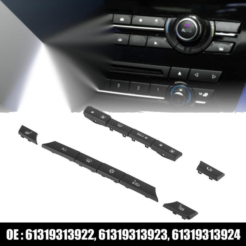 BMW 5 / 6 / 7 Series 12pcs Air Conditioning Control Switch Button Cap Cover