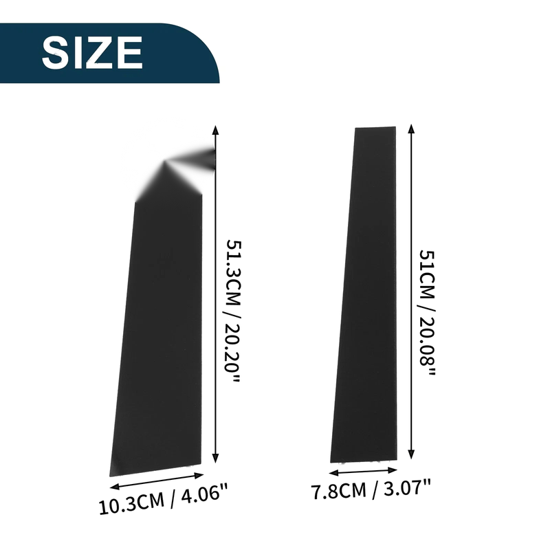 Toyota Sequoia (2008-2014) Black 4 Pcs Door Pillar Window Trim