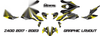 Kawasaki Z400 2017-2023 Strike Yellow Graphics Decals Stickers