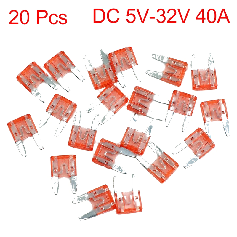 Car, Motorcycle, Boat Fuse / 20pcs / DC 5V-32V 40A Small Blade Style Fuse