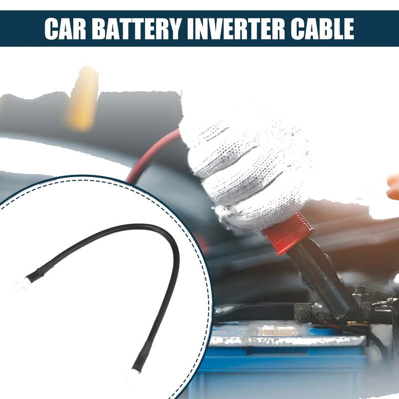 Cable 8AWG 1ft Car Marine Battery Inverter Copper Wire Black