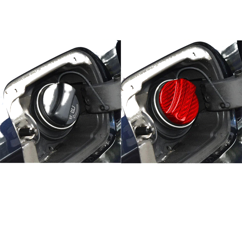 BMW 5 Series M5 Real Carbon Fiber Gas Fuel Cap Cover Red x1 (2011-2020)