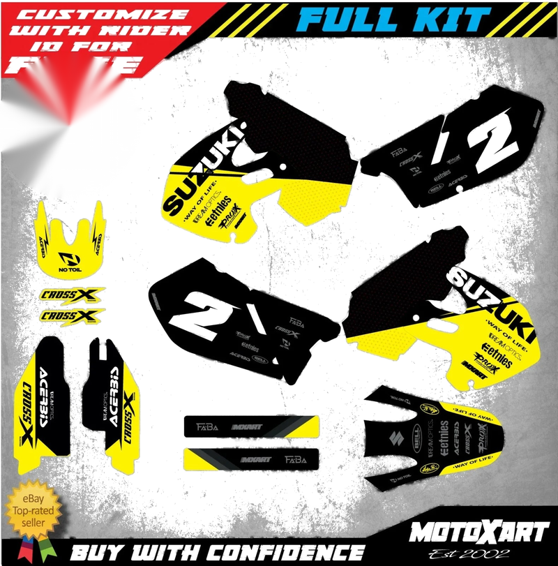 Suzuki RM 250 Custom Graphics Full Kit (1999-2000)