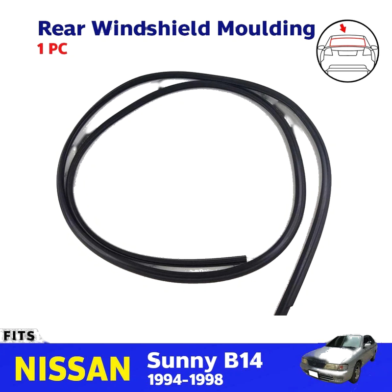 Rear Windshield Moulding Rubber Weatherstrip Fits Nissan Sunny B14 Sedan 1994-98
