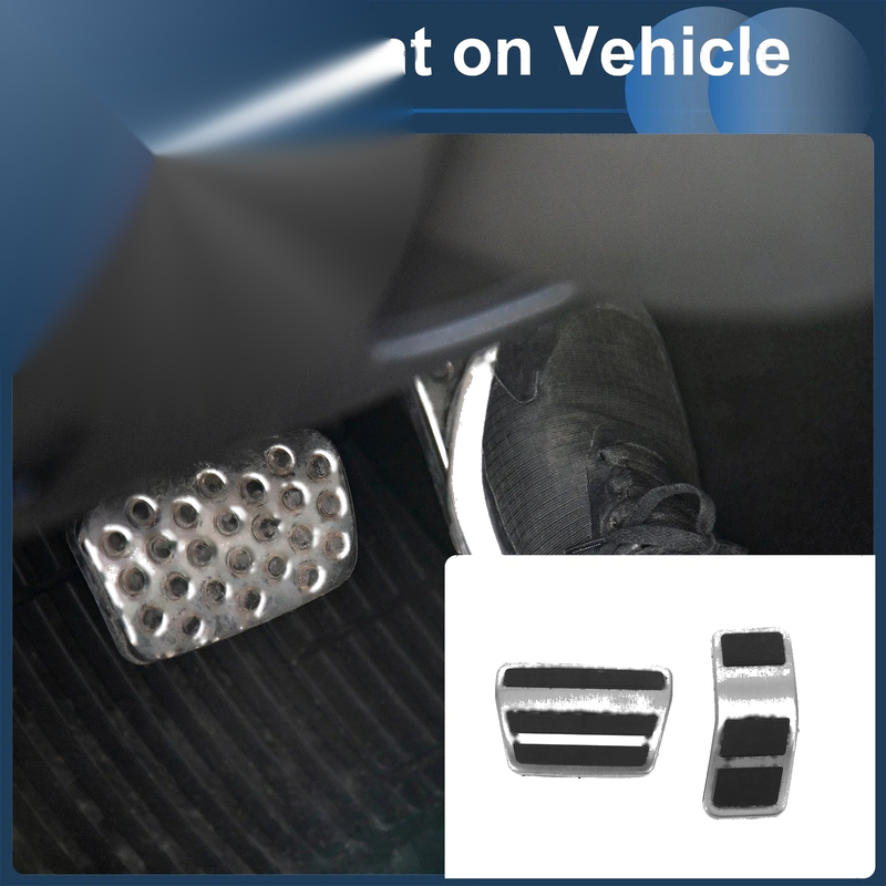 Ford Fiesta (2007-2012) Silver Tone 2 x Foot Accelerator Pedal Covers