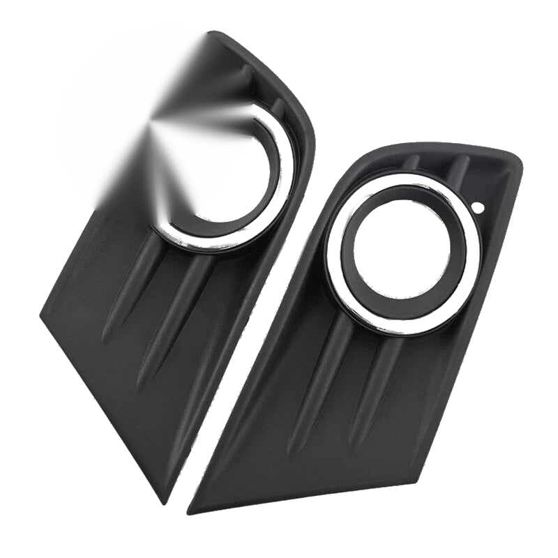 Honda Pilot Front Bumper Fog Light Covers w/Chrome Ring (2012-2015)