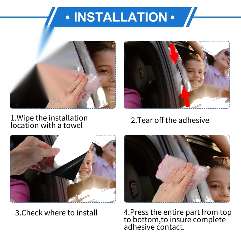 Hyundai Palisade (2020-2023) Silver Tone 6 Pcs Door Pillar Window Trim