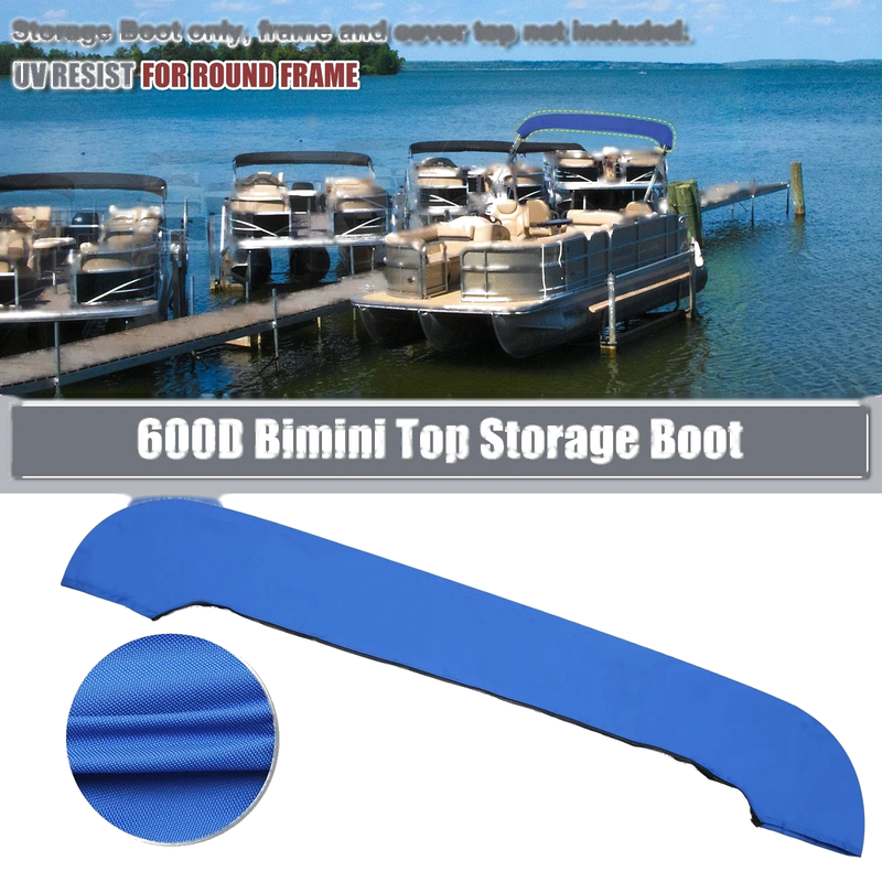 Boat Bimini Top Storage Boot 85"-90" W Marine Grade Polyester