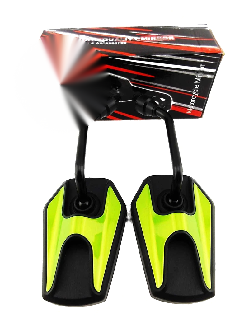 Honda GL650 Silverwing Black Green Hex Soko Mirrors (1983)