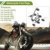 Honda CRF50 Motorcycle Footrests Footpeg Foot Pedal Silver Tone Foot Pegs