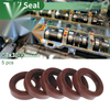 Make Model Oil Seal 27x38x10mm FKM Rubber Brown 5 Pcs