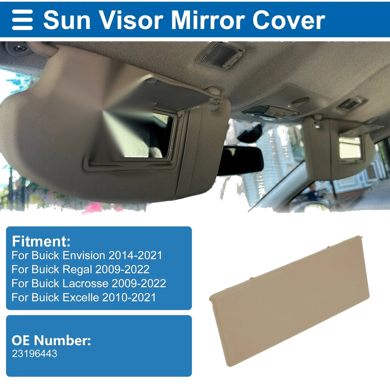 Buick Envision Sun Visor Mirror Cover Yellow (2014–2021)
