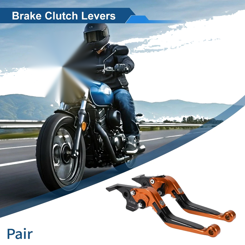 Yamaha TMAX560 Orange Adjustable Short Long Brake Clutch Levers (2020–2023)