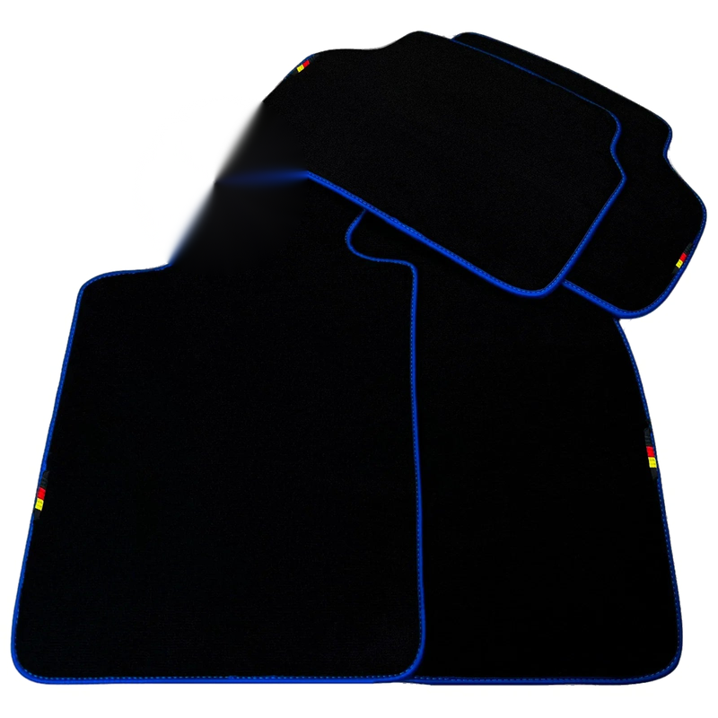 BMW X2 Series F39 SUV (2017-2023) Blue Trim AutoWin Black Floor Mats