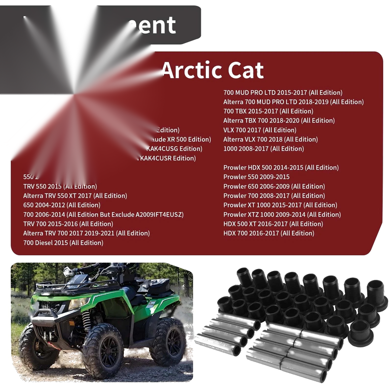 Arctic Cat 400 / 450 / 500 / 550 / 650 / 700 / 1000 Prowler Rear A-Arm Bushings
