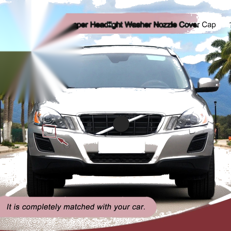 Volvo XC60 (2009-2013) Gray Front Right Bumper Trim Nozzle Cover