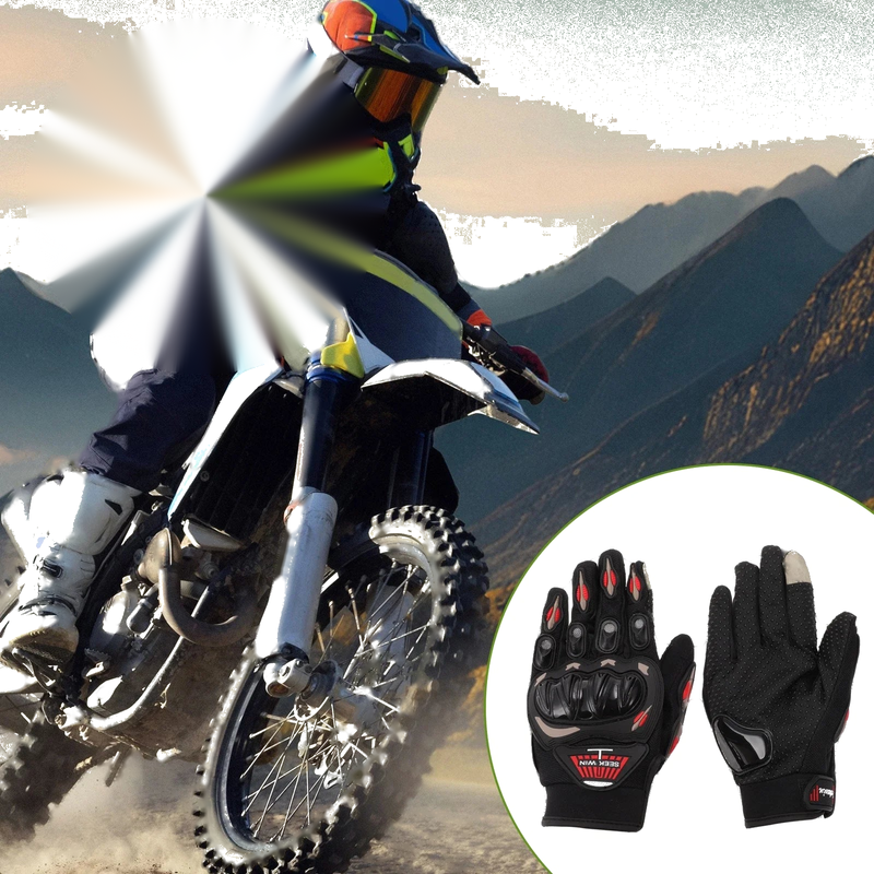 Make Model L / 1 Pair / Motorcycle Gloves Breathable Nylon Outdoor Red