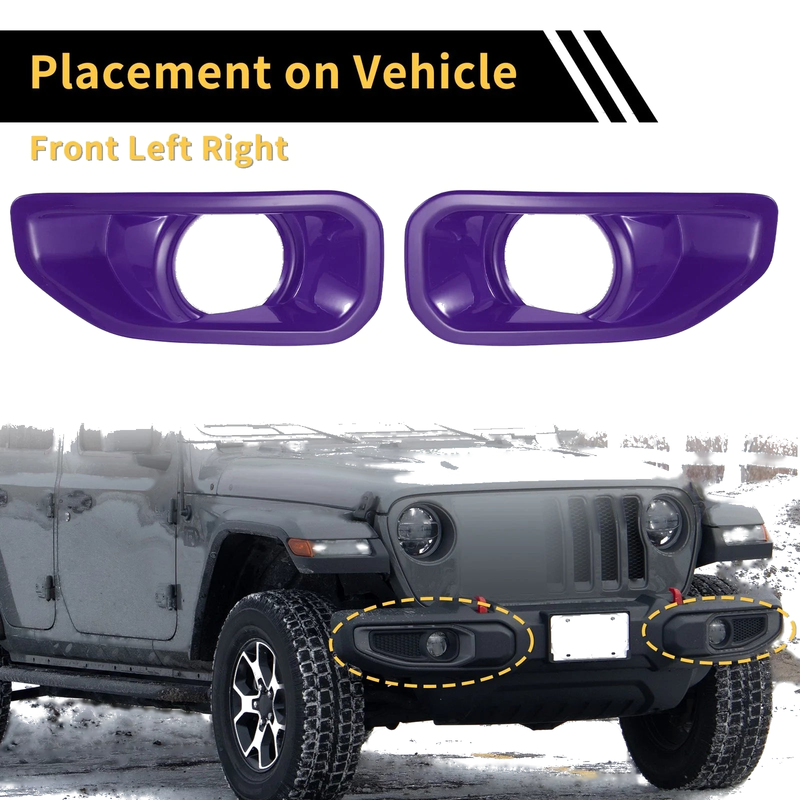 Jeep Wrangler JL Gladiator Fog Light Grills (2018-2023)