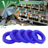 Oil Seal 30x48x10mm TPU Rotary Shaft Seal Blue 5 Pcs