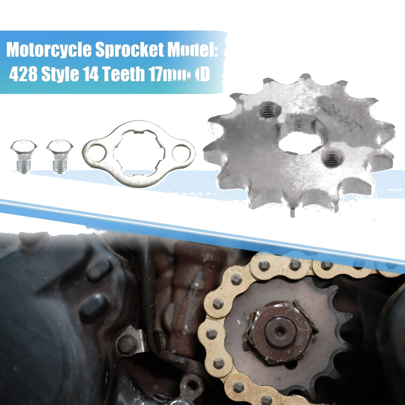 Dirt Pit Bike ATV 428 Style / 14T 17mm ID / Front Sprocket