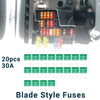 Car - Green 30A Mini Blade Fuses 20 x Short Circuit Protection