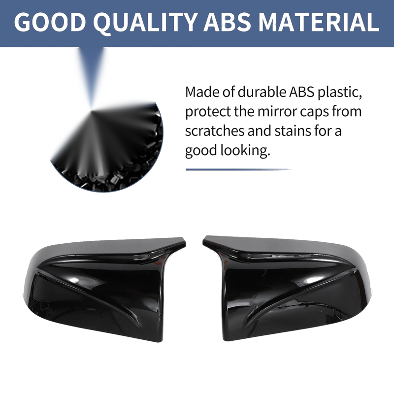 Tesla Model 3 Gloss Black Left Right Mirror Cover Caps (2018-2024)