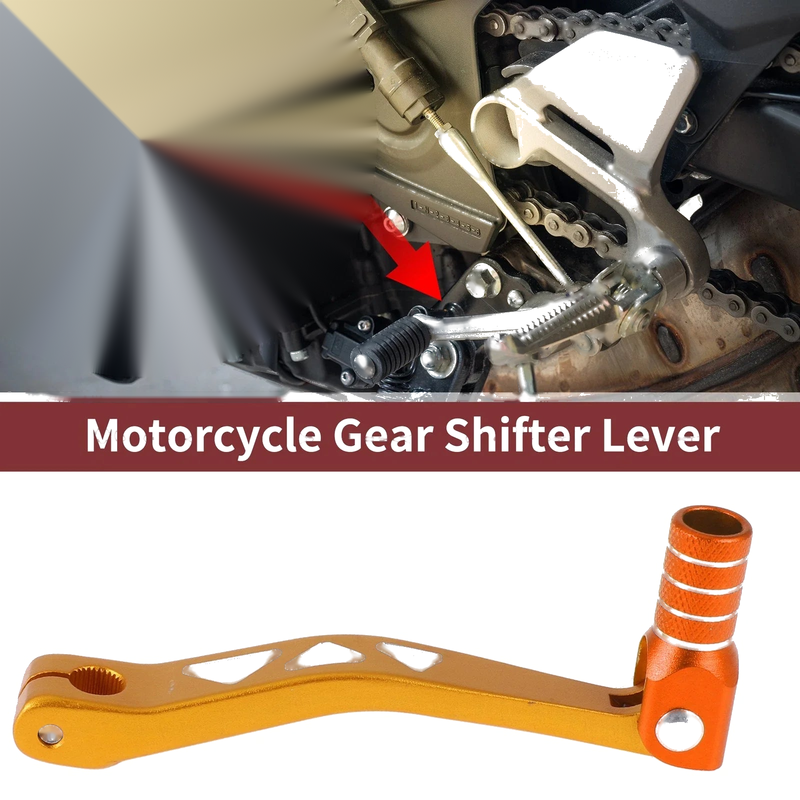 Yamaha TTR 50cc Gold Tone and Orange Folding Motorcycle Gear Shifter Lever