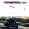 Motorcycle Riding Goggles Transparent Lens White Frame PC Cycling Sunglasses