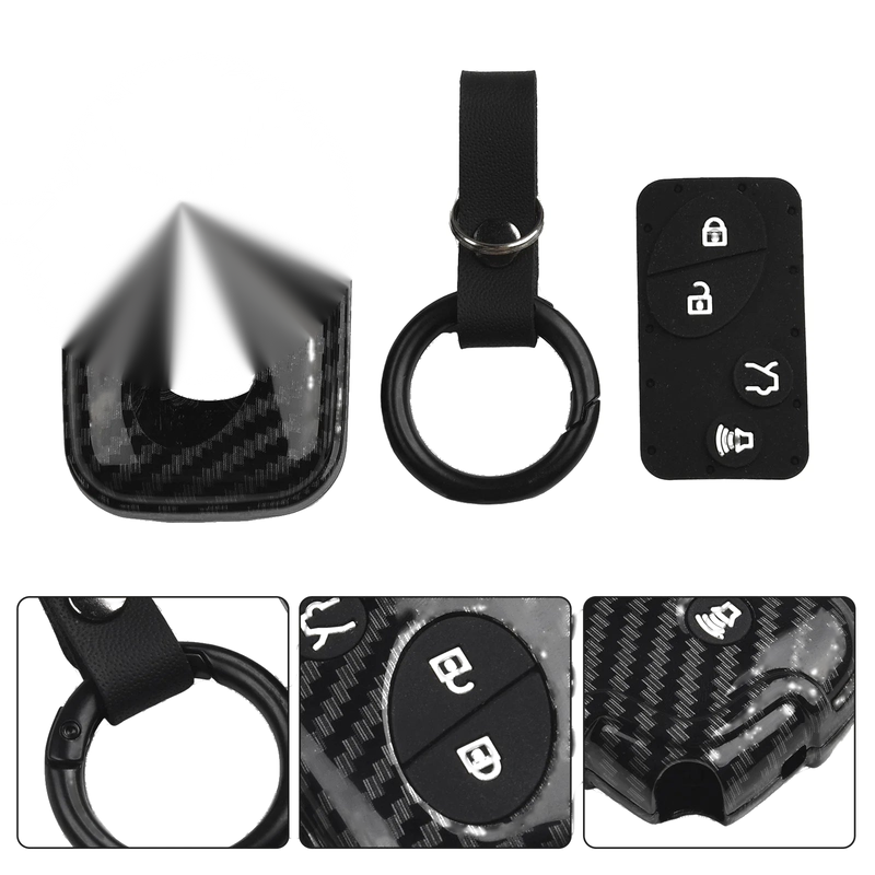 Key Cover Key Case Accessories Black 1 Pc