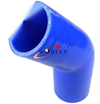 Silicone 45° Reducer Elbow Joiner Hose Pipe 64mm-70mm 2.5" 2.75" - BLUE