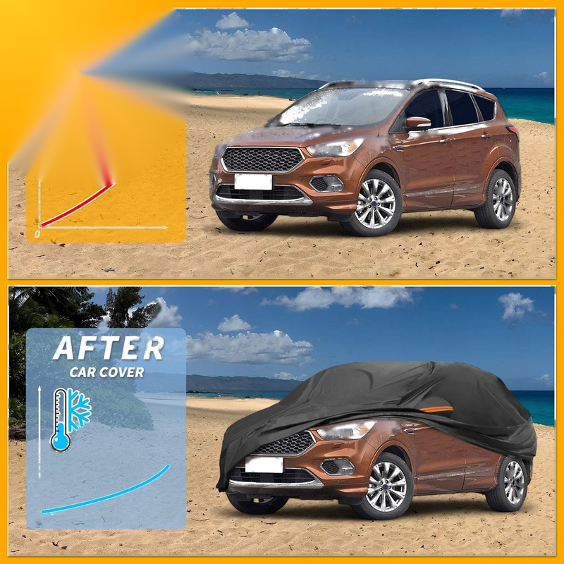 Ford Kuga (2013-2024) Black 210D-PU Waterproof All Weather Car Cover