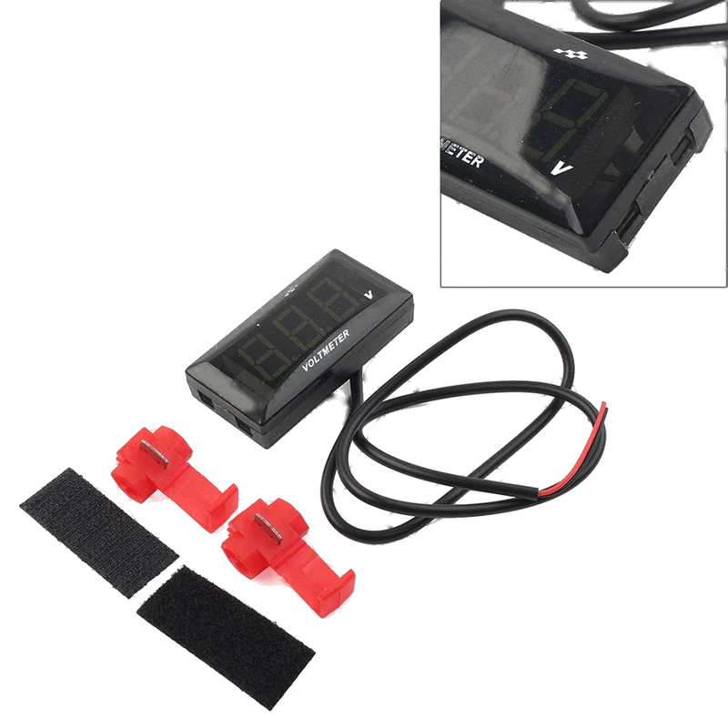 Motorcycle 12V Digital LED Display Voltmeter Gauge (No Year Specified)