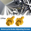 Motorcycle Brake Lever Barrel Adjusters Screws M8 Gold Tone 2 x Pcs