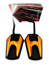 Yamaha XT600 Black Orange Hex Soko Mirrors (1984-2003)