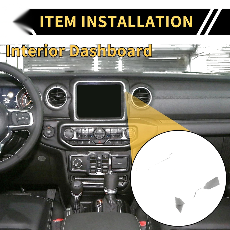 Jeep Wrangler JL JLU GPS Navigation Panel Trim Cover (2018-2023)