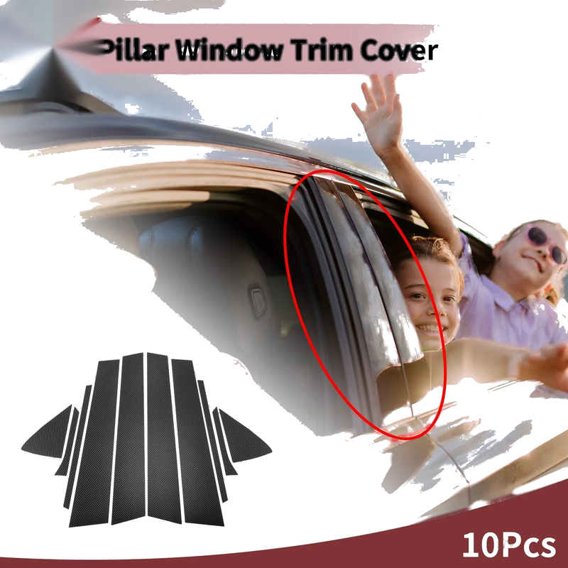 Toyota Camry 10 x Car Door Pillar Window Trim Carbon Fiber (2024–2025)