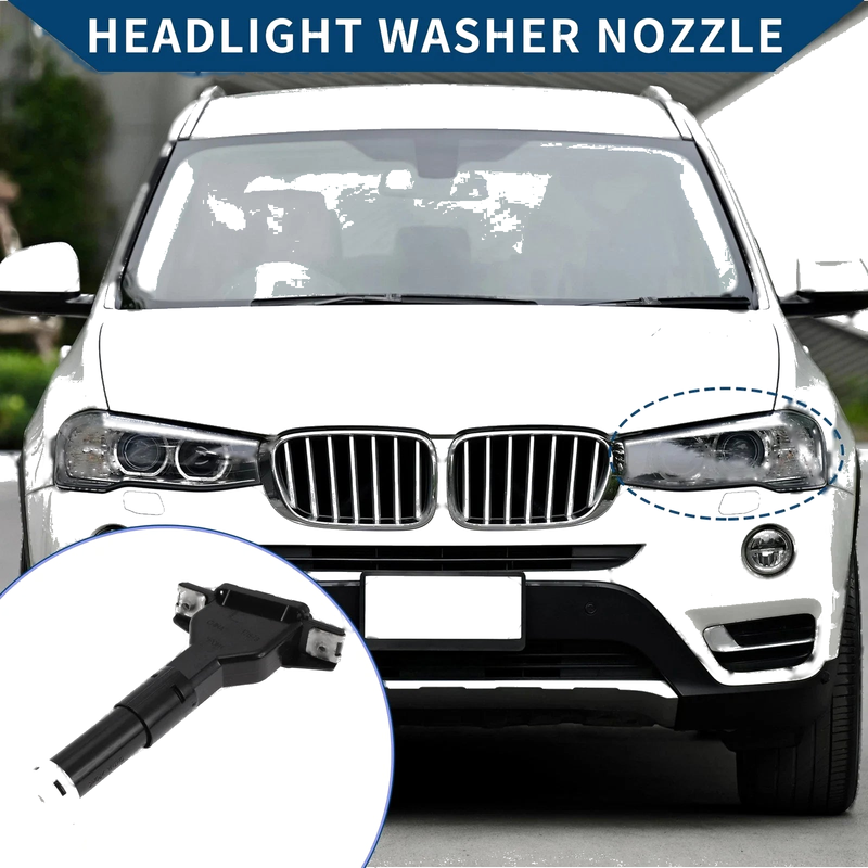 Honda Civic (2005-2011) 1pc Black Headlight Washer Nozzle