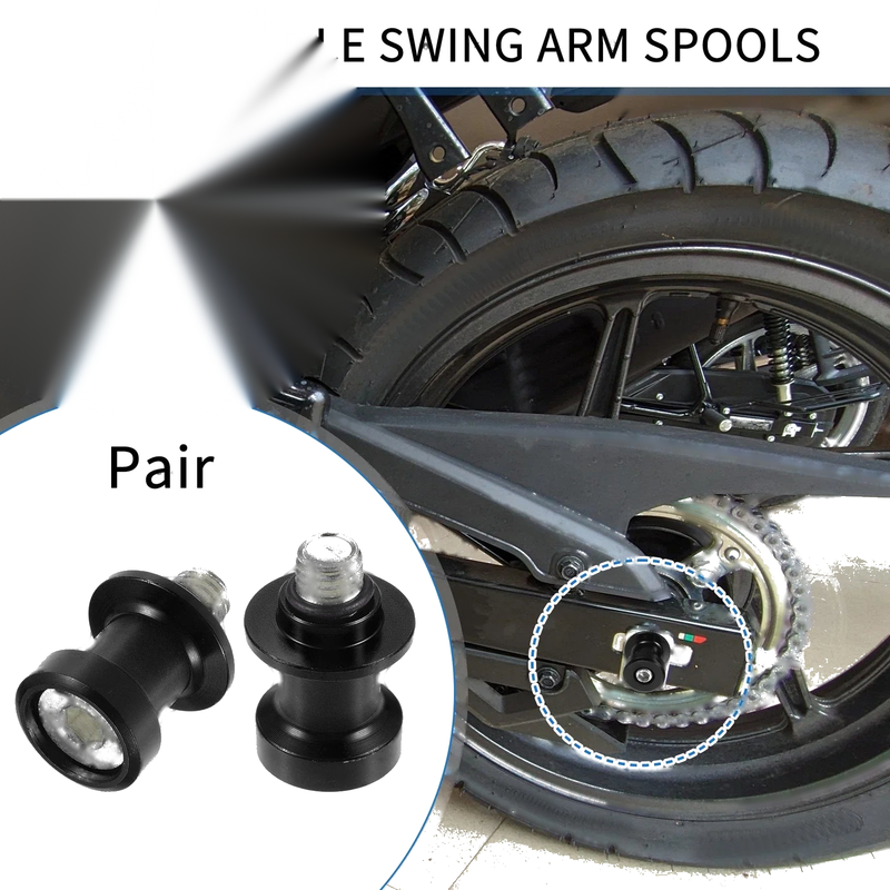 Motorcycle Pair / 10mm / Swingarm Spools