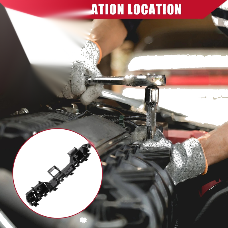 Honda Accord (2013-2017) Black Front Left Bumper Bracket